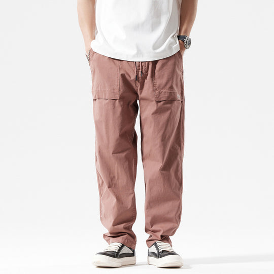 Herren Baggy-Cargo-Hose im Workwear-Look mit elastischem Kordelbund, aufgesetzten Klapptaschen und verstärkten Nähten Nord Taschen