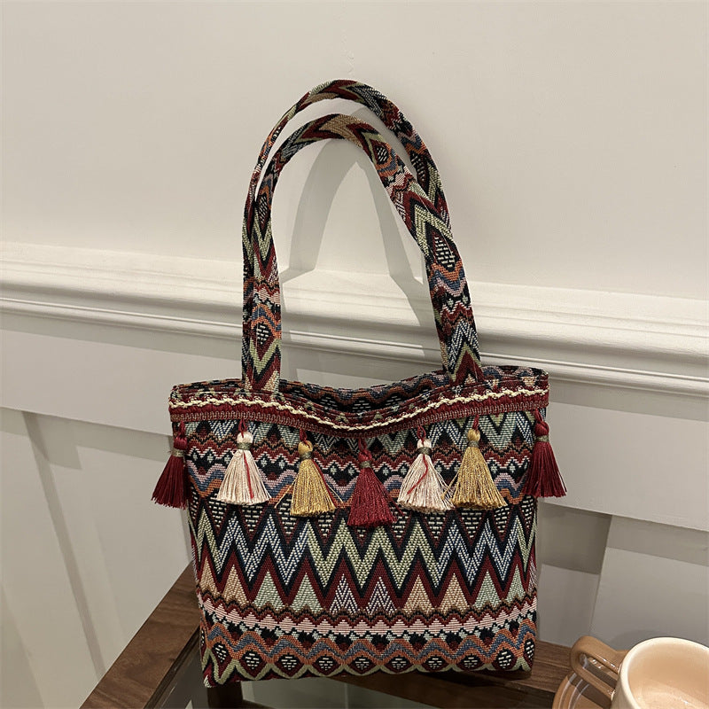 Damen modische Tragetasche mit einzigartigem ethnischen Design Nord Taschen