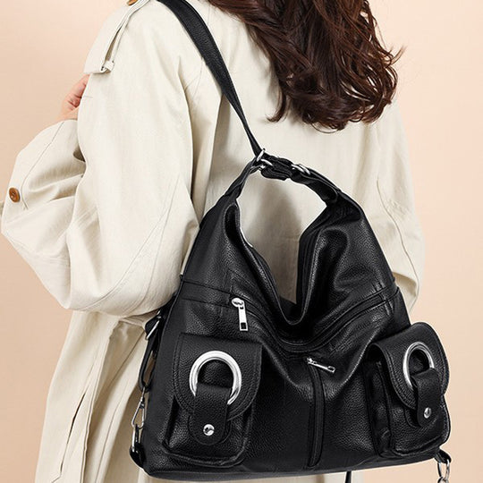 Damen Hobo-Tasche mit praktischen Vorderfächern und eleganter geschwungener Silhouette Nord Taschen