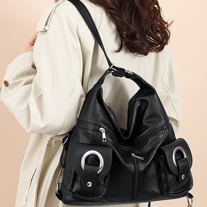 Damen Hobo-Tasche mit praktischen Vorderfächern und eleganter geschwungener Silhouette Nord Taschen