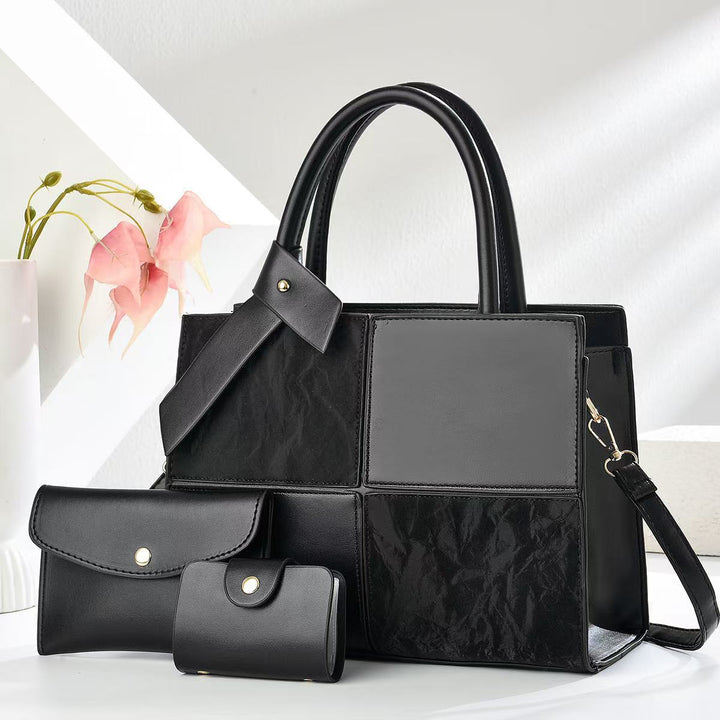 Damen elegante Handtasche mit praktischen Fächern und abnehmbarem Clutch Nord Taschen