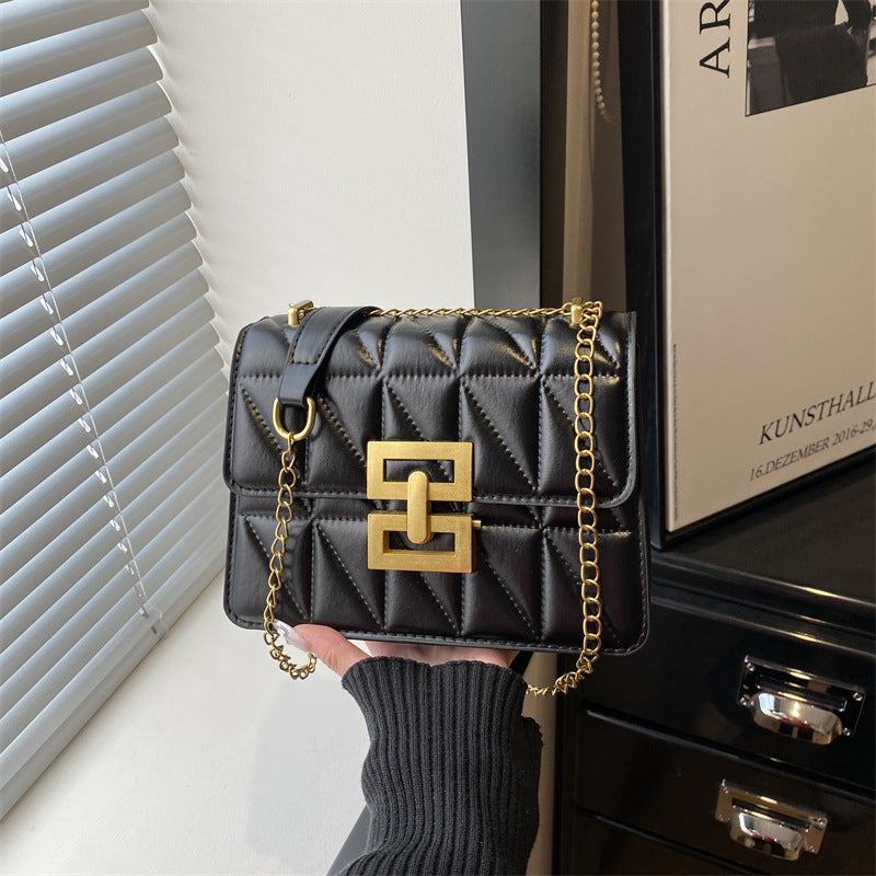 Damen elegante gesteppten Handtasche mit edlem Kettenverschluss Nord Taschen