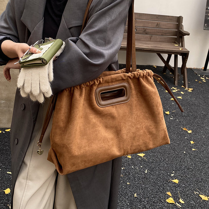 Damen Wildleder Handtasche Nord Taschen