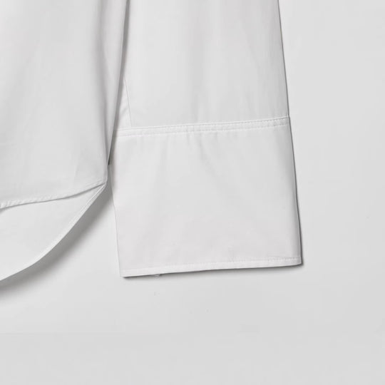 Damen Seidige Schluppenbluse mit Zierschal und verlängertem Rückensaum Nord Taschen
