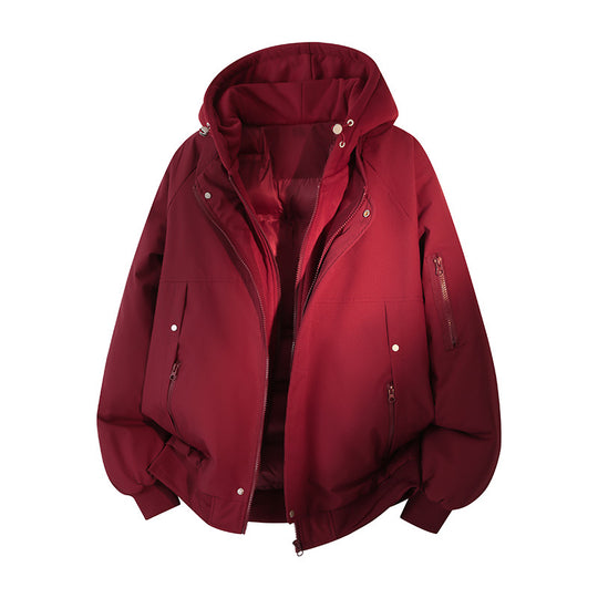 Herren Wasserabweisende Layering-Bomberjacke mit herausnehmbarer Kapuzen-Innenjacke Nord Taschen
