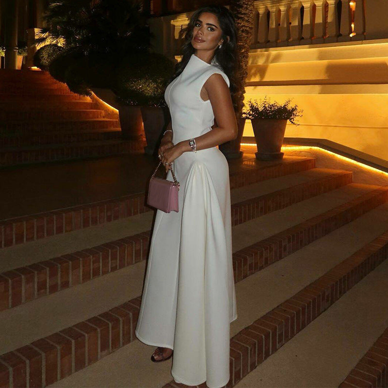 Damen Elegantes langes Abendkleid im minimalistischen Stil