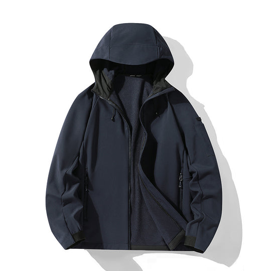 Damen Softshelljacke mit Kapuze und Fleece-Innenfutter, winddicht wasserabweisend Nord Taschen