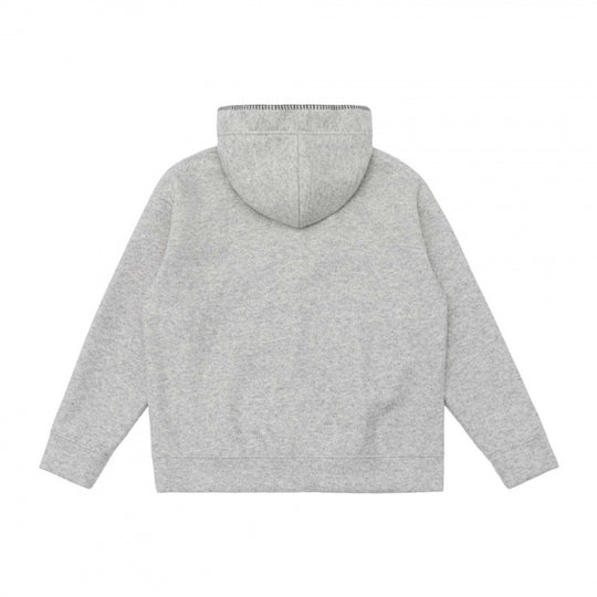 Unisex Oversize Kapuzenpullover aus melierter Fleece‑Mischung mit Henley‑Knopfblende und Kängurutasche Nord Taschen