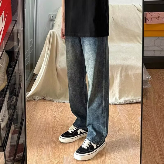 Herren Modische Weite Jeans Nord Taschen
