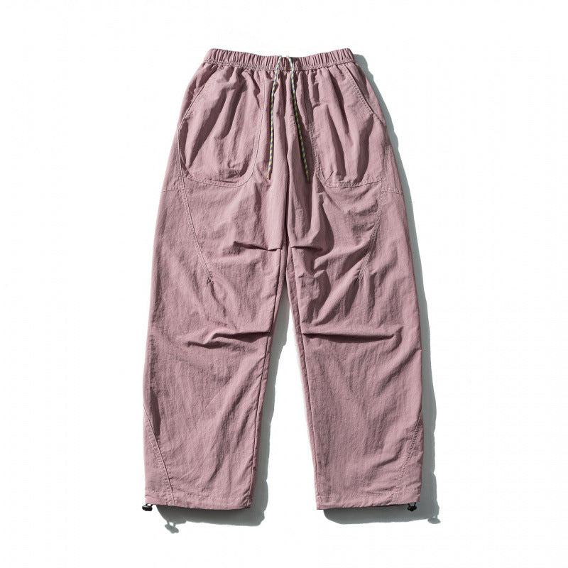 Unisex Weit geschnittene Outdoor-Hose mit elastischem Bund, Tunnelzug und verstellbarem Beinabschluss Nord Taschen