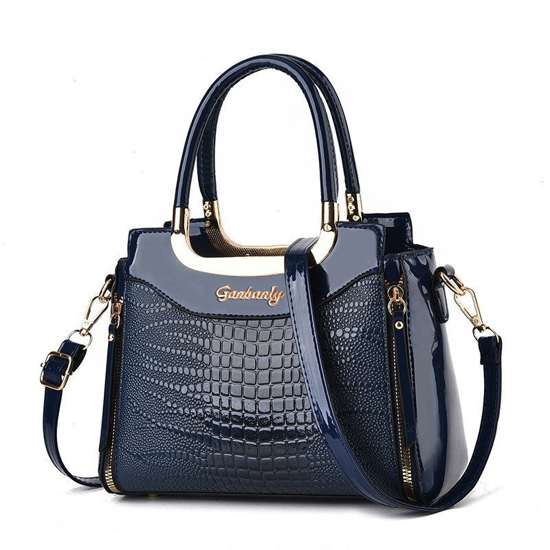 Damen elegante Handtasche mit Krokodilstruktur und abnehmbarem Schultergurt Nord Taschen