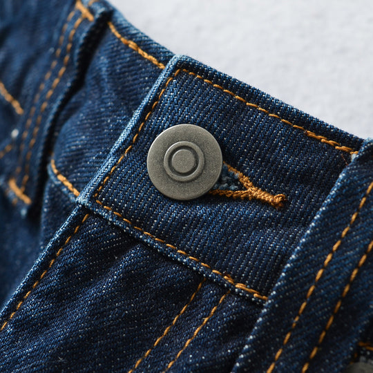 Damen Hochtaillierter Midirock aus Denim mit sichtbaren Nähten und umgeschlagener Saum Nord Taschen