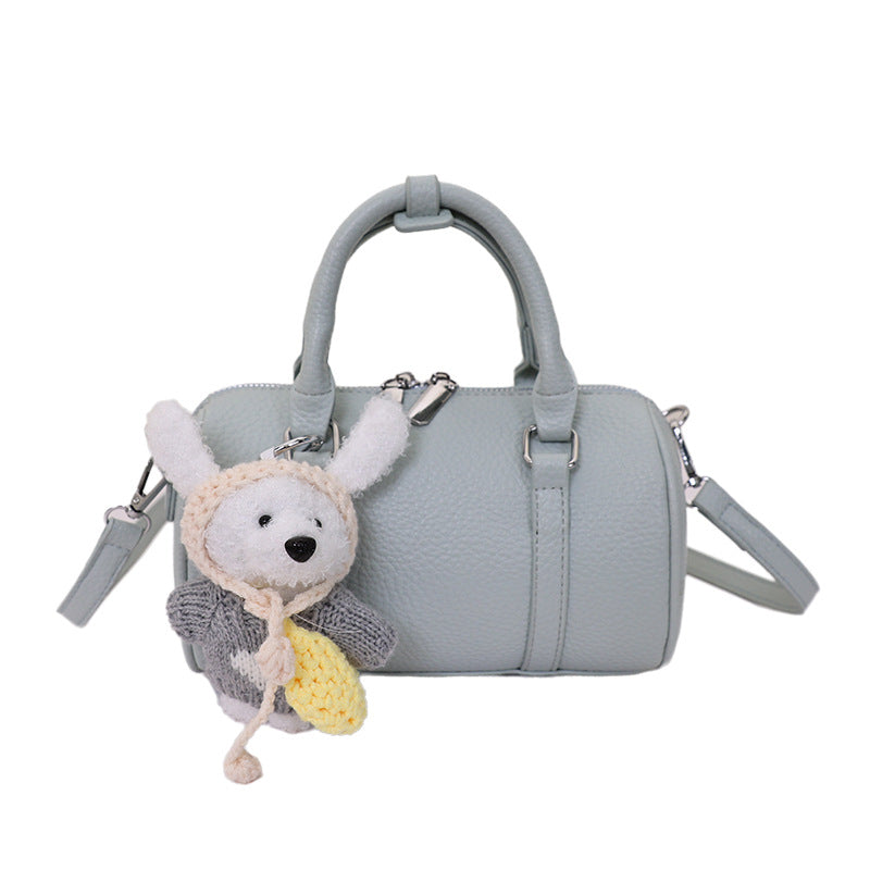 Damen modische Handtasche mit süßem Plüschanhänger Nord Taschen
