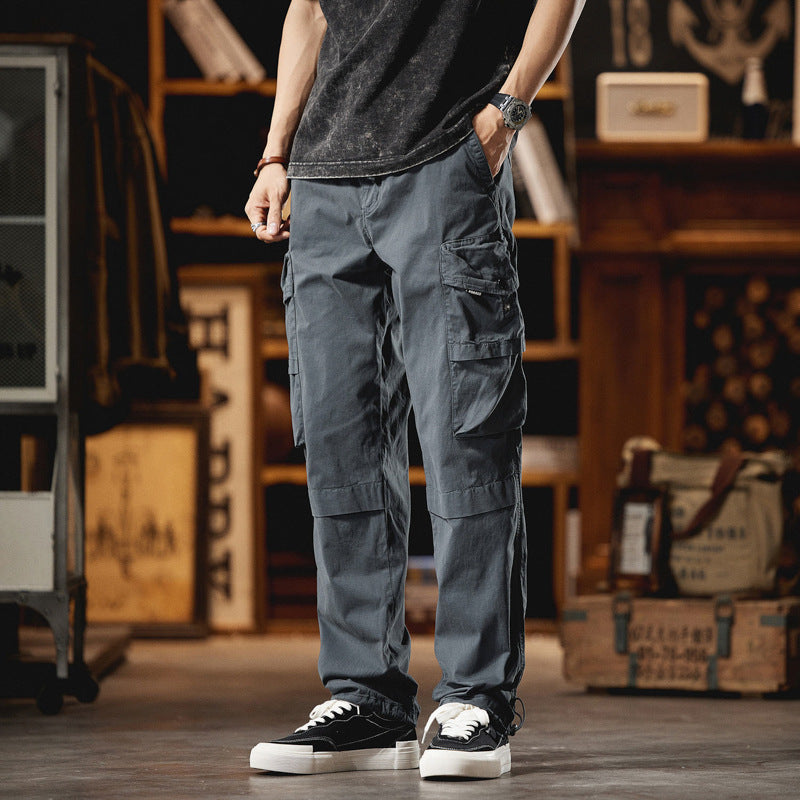Herren Lässige Cargohose im Utility-Look mit Tunnelzugbund, Multifachtaschen und Kniepaneelen Nord Taschen