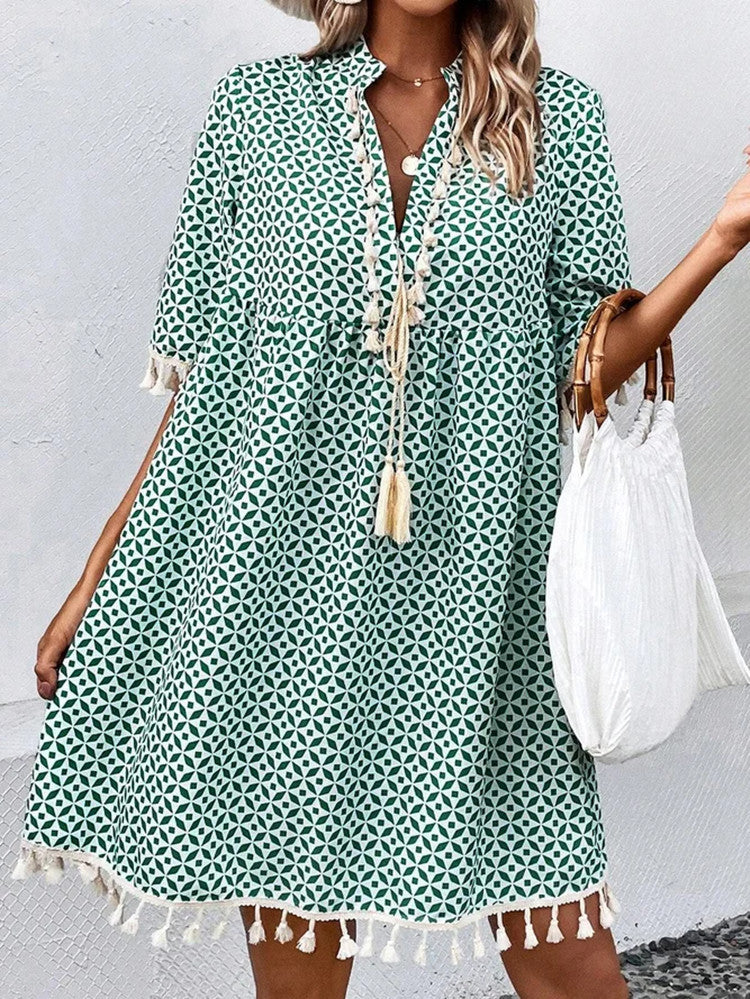 Damen Sommerkleid mit modischem Muster