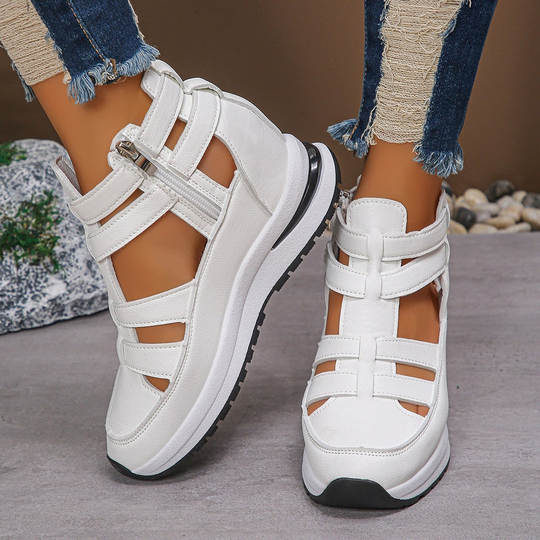 Damen sportive Sneaker-Sandalen mit atmungsaktiven Riemen und rutschfester Sohle