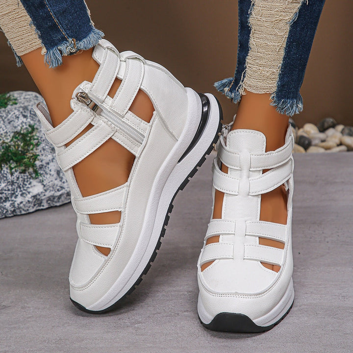 Damen sportive Sneaker-Sandalen mit atmungsaktiven Riemen und rutschfester Sohle
