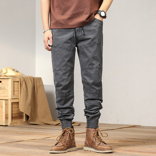 Herren Maskulin-Workwear Trekking-Joggerhose mit verstärkten Kniepatches und elastischem Saum Nord Taschen