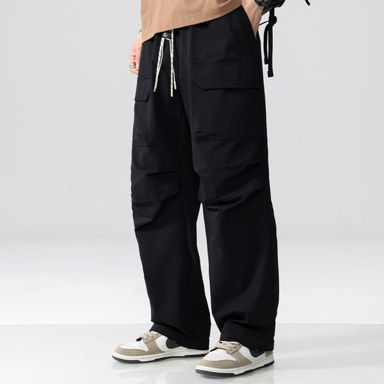 Herren Oversize-Cargohose aus leichtem Funktionsstoff mit Kordelzugbund und Mehrfachtaschen Nord Taschen