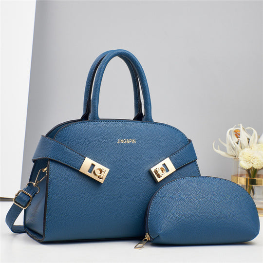 Damen Designer Umhängetasche mit edel strukturiertem Kunstleder und abnehmbarem Kosmetiktäschchen Nord Taschen