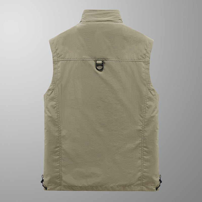 Herren Multifunktionale Outdoor-Utility-Weste mit fleecegefütterter Thermo-Innenlage und Mehrfachtaschen Nord Taschen