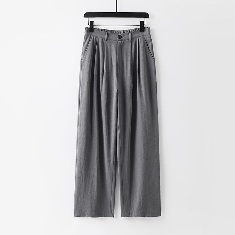 Damen weite Hose mit hoher Taille und Bundfalten Nord Taschen