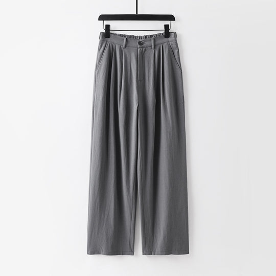 Damen weite Hose mit hoher Taille und Bundfalten Nord Taschen