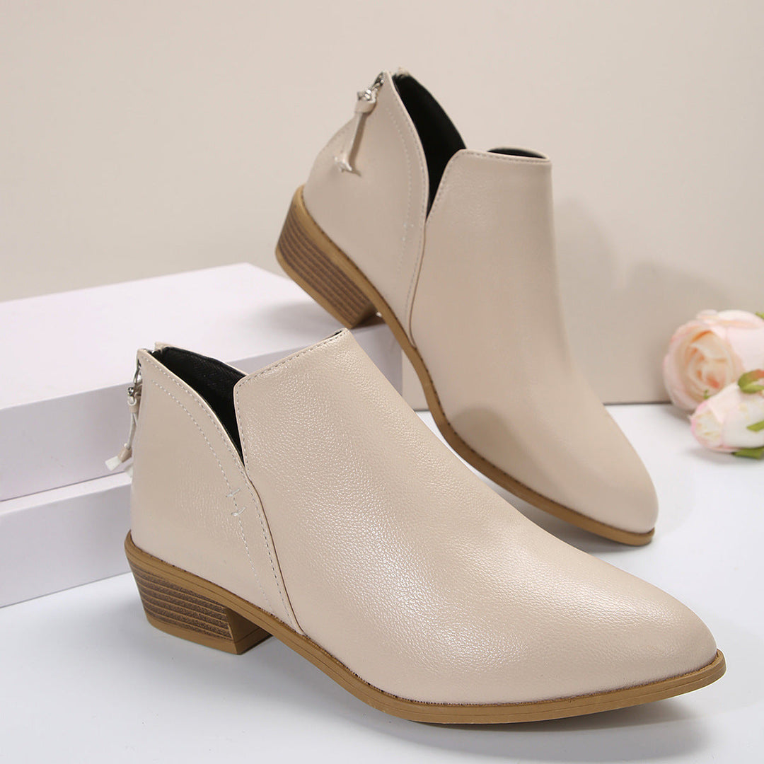 Damen elegante Stiefeletten mit modischem Reißverschluss und komfortablem Fußbett Nord Taschen