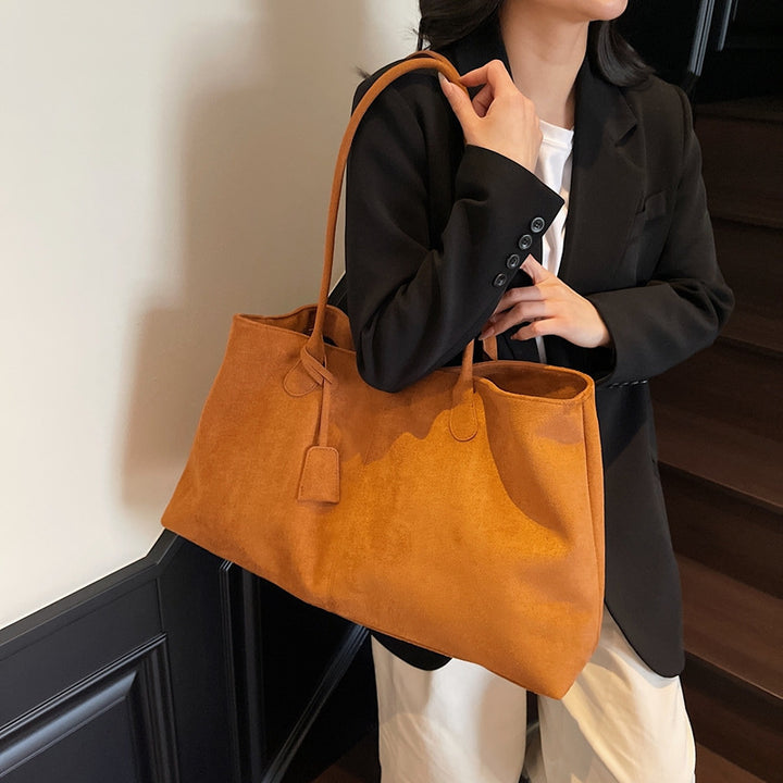 Damen elegante Shopper-Tasche aus weichem Wildleder Nord Taschen