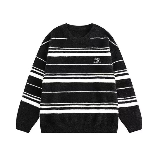 Damen Modischer Streifenpullover Nord Taschen