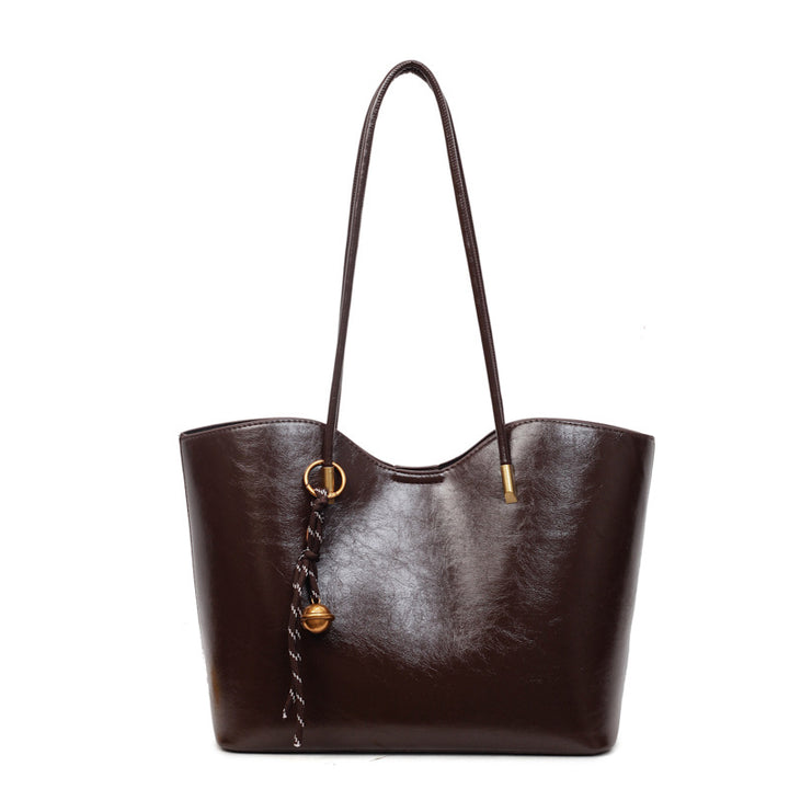 Damen elegante Shopper-Tasche mit dekorativem Anhänger Nord Taschen