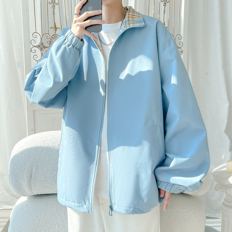 Unisex Trendige Übergangsjacke mit hohem Kragen und lässigem Schnitt Nord Taschen