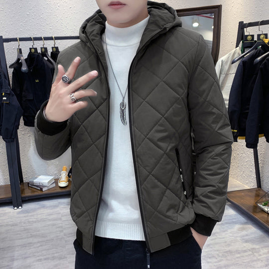 Herren Stepp-Kapuzenjacke im Slim-Fit mit Diamantsteppung und thermischer Isolierung Nord Taschen