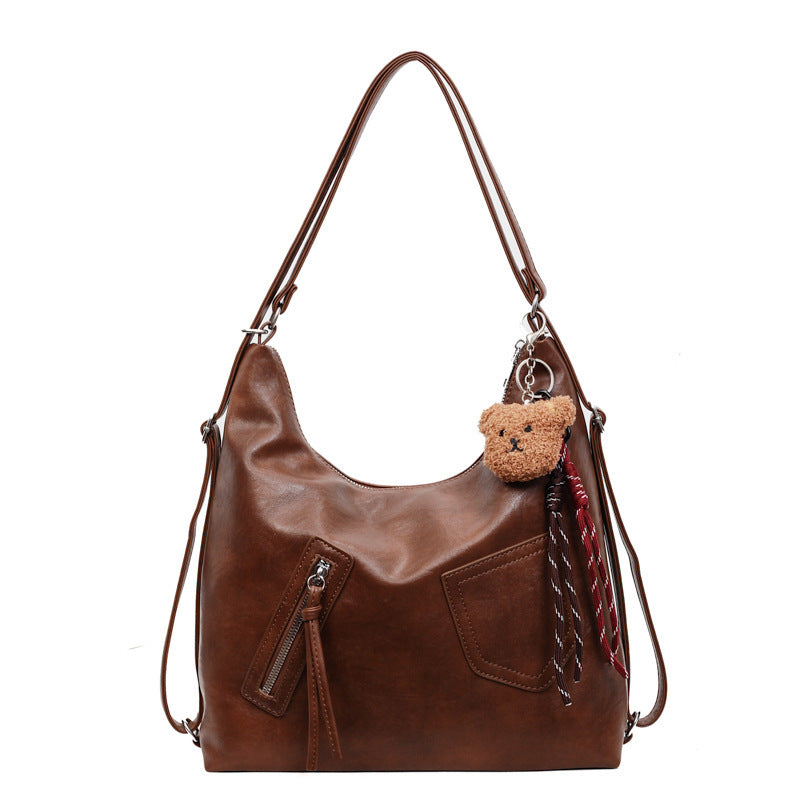 Damen Hobo-Tasche aus hochwertigem Leder mit elegantem Kordelzug Nord Taschen