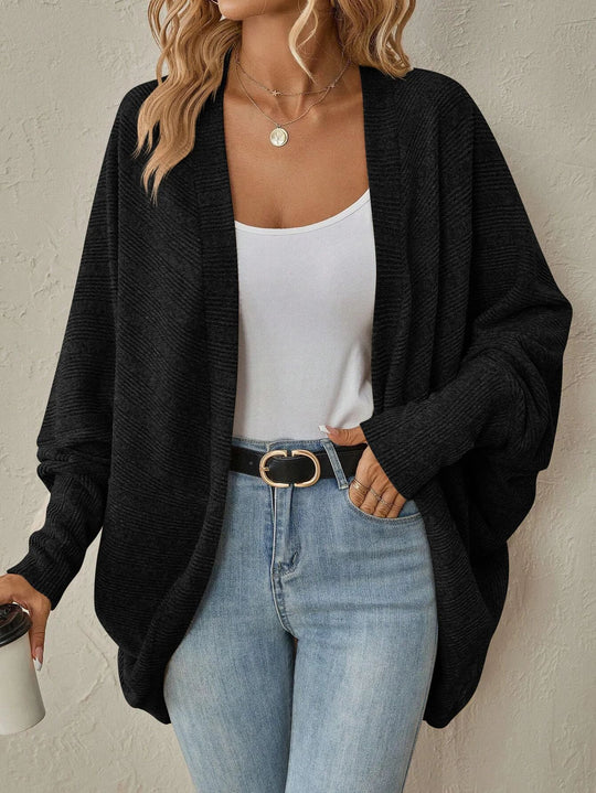 Damen Lässiger Cardigan mit offenem Schnitt Nord Taschen