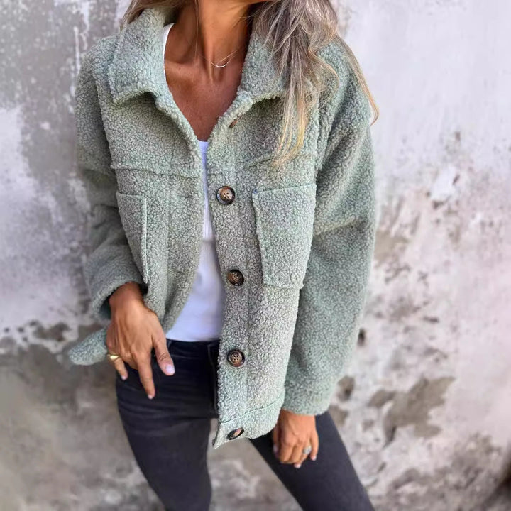 Damen Kuscheliger Fleece-Hemdjacke
