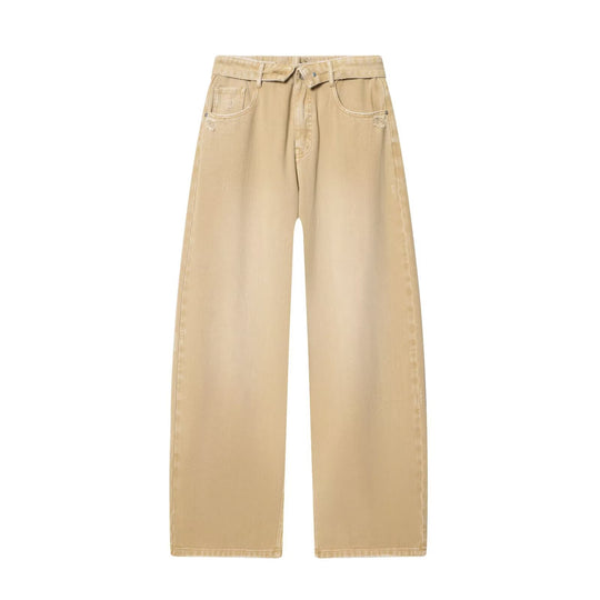 Damen Weite Highwaist-Jeans im Carpenter-Stil mit Distressed-Details Nord Taschen