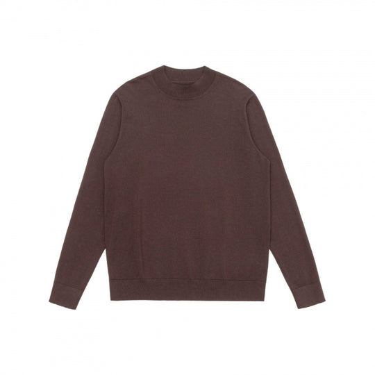 Herren Feiner Merino‑Mix Rundhals‑Pullover mit schmaler Silhouette und gerippten Abschlüssen Nord Taschen