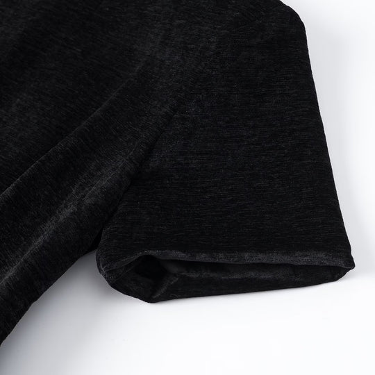 Damen Samt-Midikleid mit kurzen Ärmeln und gestuftem Plisseerock Nord Taschen