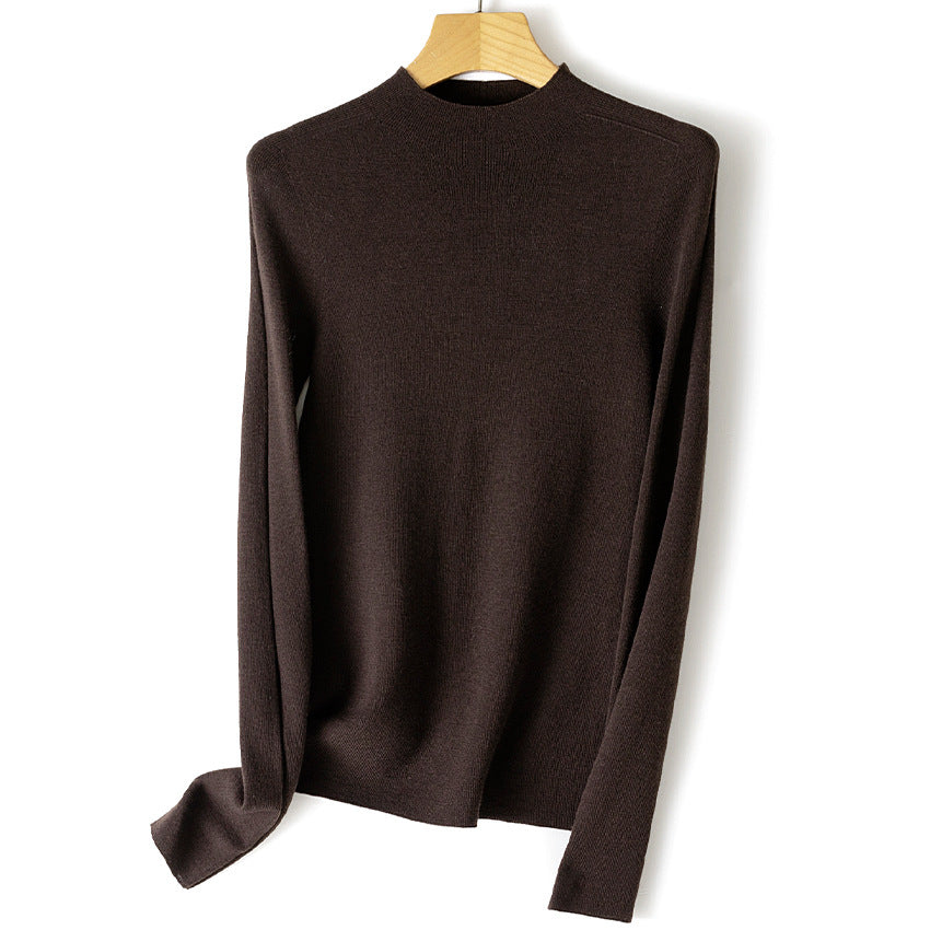 Damen Feinstrickpullover mit Stehkragen und schlanker Silhouette Nord Taschen