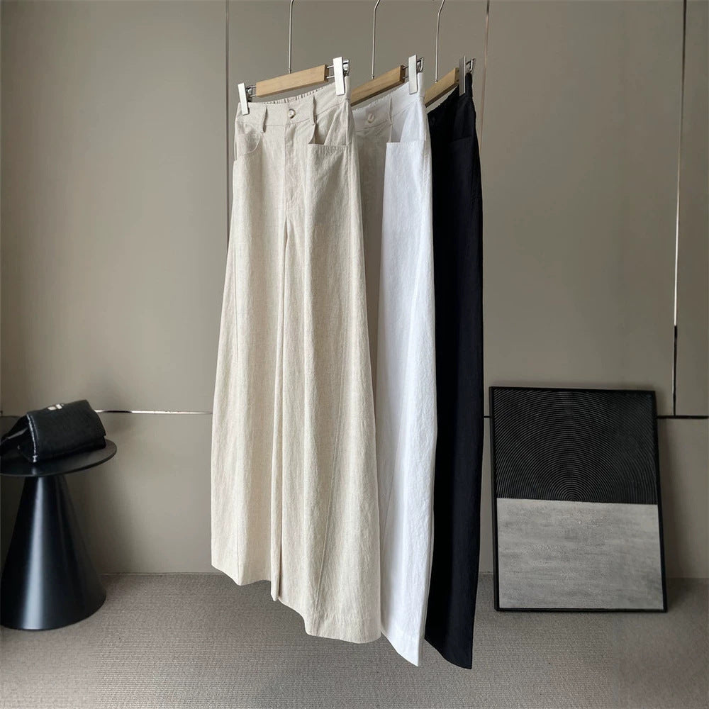Damen Weite Leinenhose Nord Taschen 1789268742