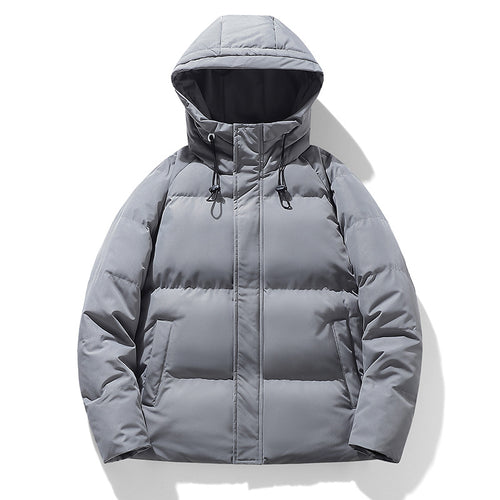 Herren Wattierte Kapuzen-Übergangsjacke mit Thermofüllung und hohem Stehkragen Nord Taschen