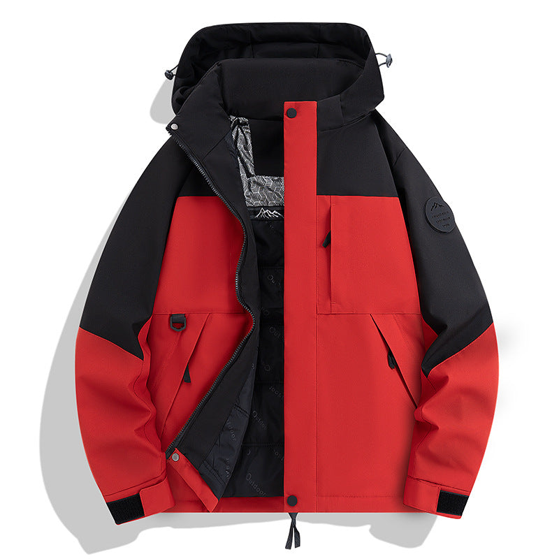 Herren Wasserdichte und atmungsaktive Softshell-Outdoorjacke Nord Taschen