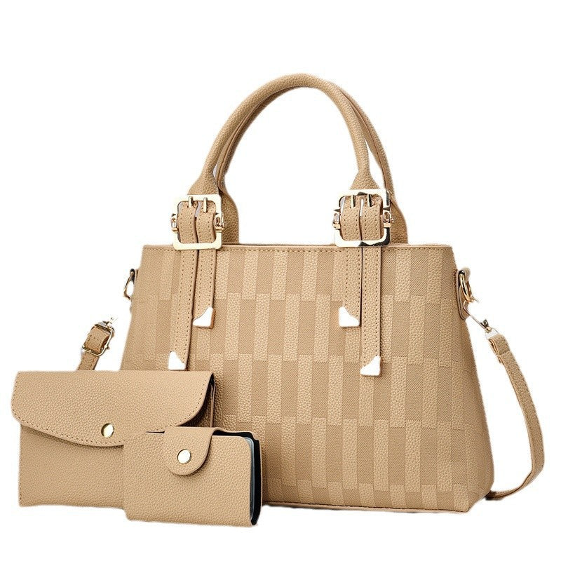 Damen Designer-Handtasche mit strukturiertem Obermaterial und abnehmbaren Mini-Accessoires Nord Taschen