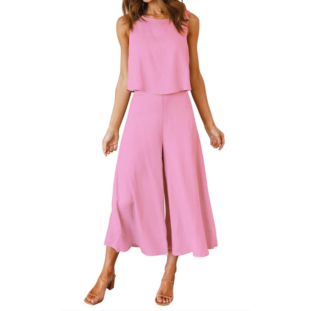 Damen bequemer Jumpsuit mit weitem Bein und schulterfreiem Design Nord Taschen