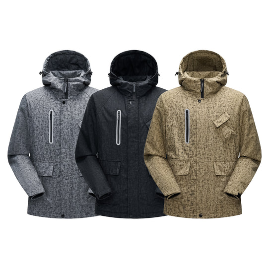 Herren Urban-Technical Field-Parka mit hochschließendem Kragen, schräge Brustpatte und verdeckten Reißverschlüssen Nord Taschen