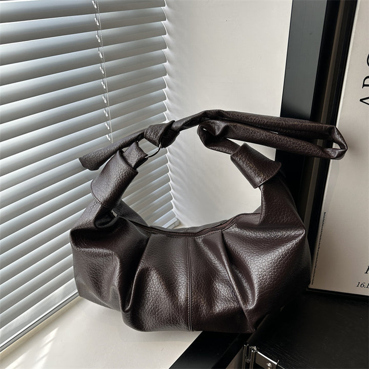 Damen Hobo-Tasche aus weichem Leder mit modischem Knotenverschluss Nord Taschen
