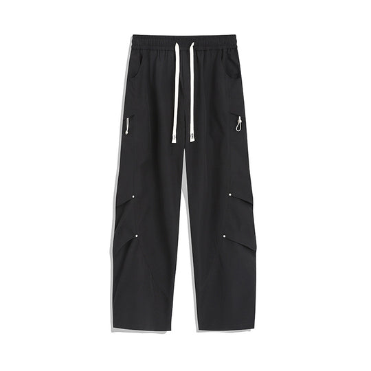 Herren Utility-Cargo-Loungehose mit Tunnelzugbund, Mehrfachtaschen & weitem Bein Nord Taschen