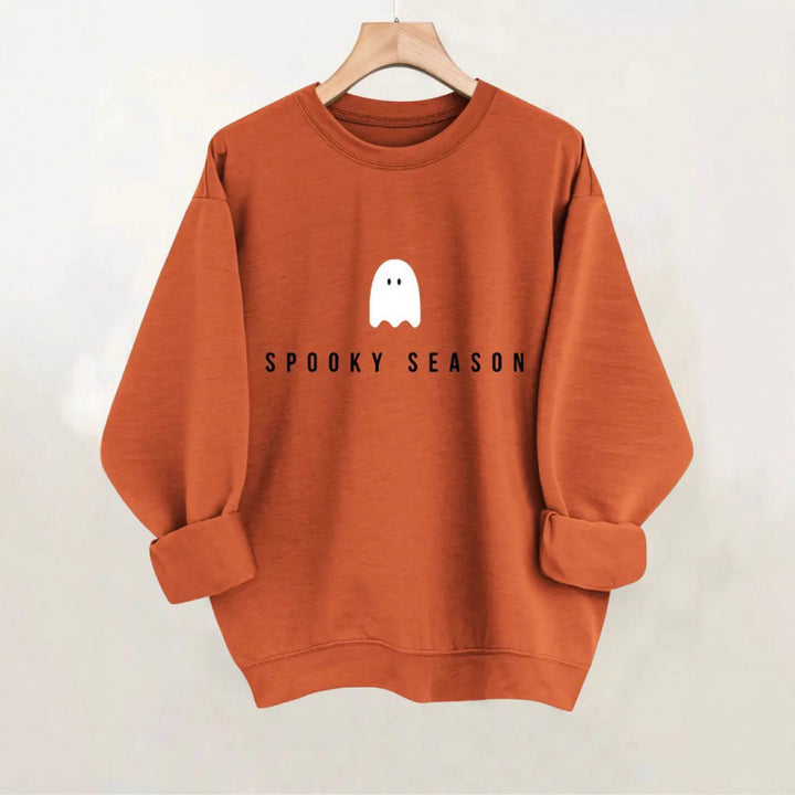 Unisex lässiges Halloween Sweatshirt mit Gespenst-Print und Oversize-Schnitt Nord Taschen