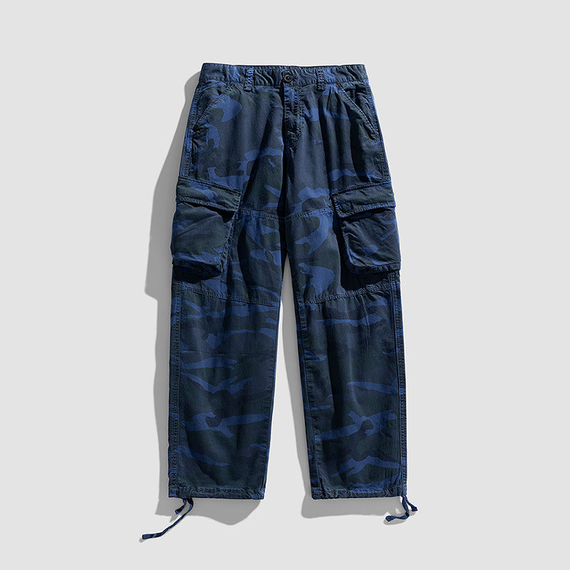 Herren Cargohose im Military-Style mit großvolumigen Klappentaschen und verstellbaren Beinabschlüssen Nord Taschen